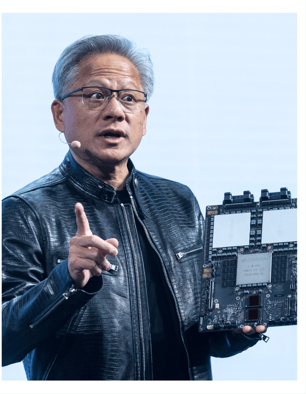 NVIDIA title image of Jensen Huang from Margins book page 123